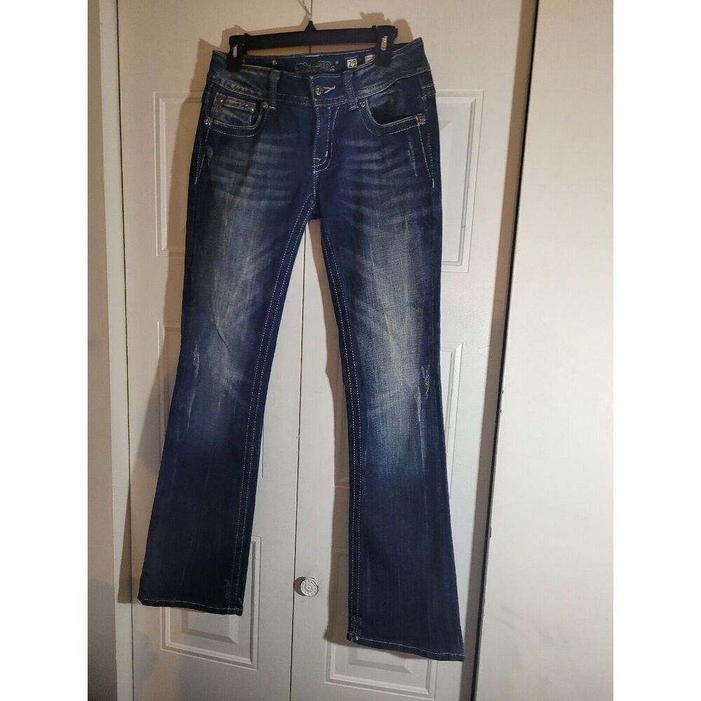 Miss Me Jeans Boot Embellished Jeans Pockets Size 29 Inseam 33" Nwot Unworn